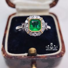 18k diamond emerald ring/Natural Certified Columbian 0.5CT Emerald/Engagement Wedding ring/eternity halo handmade ring/unique promise ring Click to see more unique ring in yay shop: https://www.etsy.com/shop/GraceGemsUS?ref=seller-platform-mcnav Item Details: Handmade: Yes Designing and producing location: Denver, The United States When: it is custom made to order Handmade duration: 1-2 weeks Metal: Solid 14K & 18K Gold Band color: Rose gold, Yellow gold, White gold Total weight:2.9g The Cen Diamond Emerald Ring, Unique Promise Rings, Fake Stone, Engagement Wedding Ring, Emerald Engagement, Ring Unique, Green Emerald, Rose Gold Diamonds, Keep Jewelry