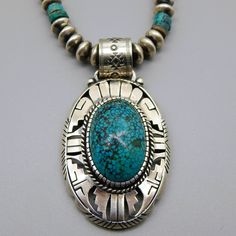 Handcrafted by Eli Gofman Sterling Silver Kingman and Hubei Turquoise Southwestern Artisan Necklace. - Etsy Handmade Southwestern Oval Turquoise Necklace, Artisan Oval Turquoise Necklace Collectible, Artisan Turquoise Necklace With Polished Sterling Silver Beads, Southwestern Silver Oval Turquoise Necklace, Artisan Sterling Silver Turquoise Necklace With Polished Beads, Handmade Southwestern Turquoise Necklace With Oval Pendant, Bohemian Oval Turquoise Necklace Stamped 925, Silver Oval Turquoise Necklace Collectible, Silver Oval Turquoise Collectible Necklace