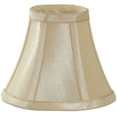 a beige lamp shade on a white background