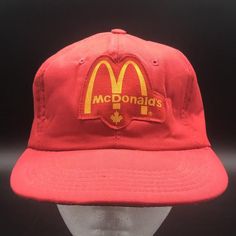 80s McDonald’s Patch Hat- Snapback / OSFA - Made in- Overall Great Worn Condition - Message me for more information Retro Snapback Hat With Curved Brim, Retro Dad Hat With Curved Brim, Retro Snapback Fitted Hat, Retro Snapback Cap, Retro One Size Fits Most Snapback Hat, Vintage Flat Brim Hat For Streetwear, Vintage Flat Brim Fitted Hat For Streetwear, Vintage Baseball Cap For Summer Streetwear, Vintage Summer Streetwear Baseball Cap