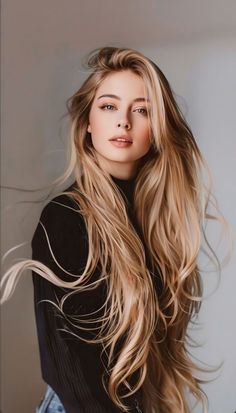 Long Hair Photography, Belle Blonde, Fesyen Rambut, Blonde Model, Beauty Looks, Long Blonde, Spring Hairstyles, Long Blonde Hair, American Beauty