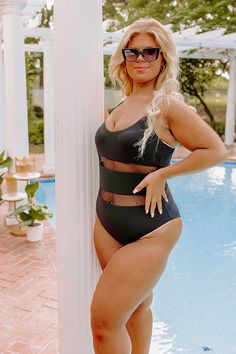 This one piece swimsuit is not padded. Measurements 1XL : Bust 38-40", Hip 36-46", Length 25", Waist 30-34". 2XL : Bust 40-42", Hip 38-48", Length 26", Waist 32-36". 3XL : Bust 42-44", Hip 40-50", Length 27", Waist 34-38". Black Bodysuit For Sunbathing And Beach Season, Black Bodysuit For Beach Season Sunbathing, Black Nylon Swimsuit, Black Nylon One-piece Swimsuit, Black Nylon One-piece With Lined Body, Black Stretch Bodysuit For Sunbathing, Black One-piece Bodysuit For Sunbathing, Black Beachwear Bodysuit For Sunbathing, Black Stretch Nylon One-piece Swimsuit