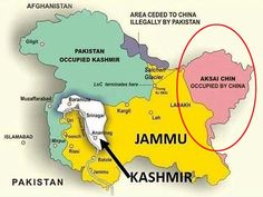 a map showing the location of jammu in pakistan and afghanistan, with an arrow pointing to it