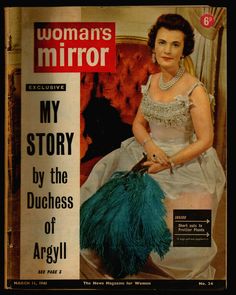 the woman's mirror magazine cover features an image of a woman sitting on a couch