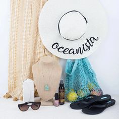 Look cool while keeping cool under the sun with this Oceanista Embroidered Floppy Beach Hat! Made of 100% recycled paper straw, it's so crushable and packable, you can easily take it with you on your next beach vacay. And with a 5" brim and adjustable straps that fit all head types, you'll be stylishly shaded in no time! Crushable, foldable, and packable Breathable, airy flow, and lightweight Adjustable ties on inside Made from 100% recycled paper/environmentally friendly Offers sun protection b Head Types, Floppy Beach Hat, Cat Eye Sunnies, Beach Vacay, Dry Oil, Sea Glass Necklace, Market Tote, Beach Hat, Paper Straws