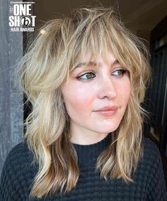 Shag For Round Faces, Medium Hairstyles For Round Faces, Medium Shaggy Hairstyles, Lovely Hairstyles, Shag Hair, Layered Haircuts With Bangs