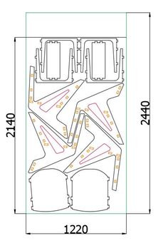 an image of the floor plan for a vehicle with its hood up and seats down