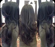 Long Layered Hair Wavy, Haircuts For Long Hair With Layers, Cute Hairstyle, Hairstyles For Layered Hair, Long Layered Haircuts, Long Dark Hair, Haircuts Straight Hair, Long Black Hair, Long Layered Hair