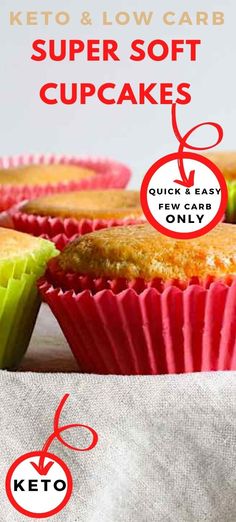 the keto and low carb super soft cupcakes are ready to be eaten