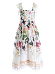 Dressy Summer Dresses, Dressy Hats, White Clothes, Chiffon Floral, City Dress, Ruched Bodice, Kpop Fashion Outfits, Floral Chiffon, White Outfits