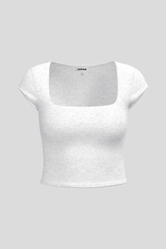 Portia Square Neckline Tee, Spring Gray Mix Garage Portia Top, Cute Stuff To Get For Christmas, Portia Square Neckline Tee, Square Neckline Shirt, Shirts For Back To School, Garage Square Neck Top, Cute Tops For School Casual, Graphic Cropped Tee, Clothes School Outfits