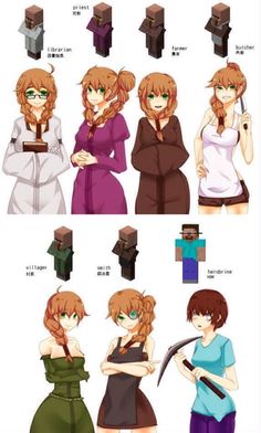 an image of some people in different outfits