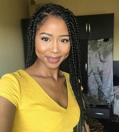 Big Box Braids, Braids With Curls, Natural Hair Braids, Box Braids Hairstyles, Different Hairstyles, Twist Braids, Hair Game, Stylish Hair