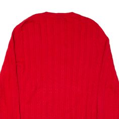 Item is in good used condition. >Size: 2XL >Armpit To Armpit: 20" >Armpit To Cuff: 19" >Collar To Hem: 29" Red Crew Neck Cotton Cardigan, Red Cotton Crew Neck Cardigan, Classic Red Crew Neck Cardigan, Red Crew Neck Classic Cardigan, Classic Red Long Sleeve Sweater, Red Cable Knit Long Sleeve Cardigan, Red Long Sleeve Cable Knit Cardigan, Red Crew Neck Knitted Cardigan, Red Cable Knit Crew Neck Top