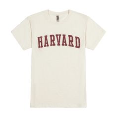 Miller Tee - The Harvard Shop Pre-shrunk Cotton T-shirt For College, Cotton Short Sleeve Fan Apparel T-shirt, Casual Distressed Fan Merchandise T-shirt, Summer College T-shirt With Screen Print, Summer Distressed T-shirt For Fan Merchandise, Pre-shrunk Cotton Graphic Tee, Distressed Cotton Crew Neck T-shirt, Casual Soft-washed Fan Merchandise T-shirt, Distressed Cotton Band Merch T-shirt