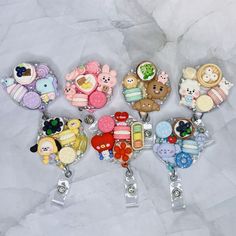 These super kawaii badge reels measure 2 inches.  the resin charm bits are fragile and will chip if hit with enough force! please be delicate with your new badge reel after purchase! It comes with a belt clip backer.  See a design that's sold out? message me for a custom remake! :) thanks for stopping by! Reel Badges Diy, Cute White Badge Reel For Gift, Playful Multicolor Badge Holders For Gift, Playful Multicolor Badge Reel For Gifts, Playful Multicolor Badge Reel As Gift, Cute Multicolor Badge Holders For Gifts, Cute White Badge Holders For Gifts, Cute White Badge Holders For Gift, Cute Multicolor Badge Holders As Gifts