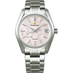 Grand Seiko Spring Drive Shunbun Spring Pink SBGA413 Watch Grand Seiko Cherry Blossom, Wedding Watches, Seiko Sport, Sakura Season, Sakura Blossoms, Spring Drive, Grand Seiko, Vernal Equinox, Titanium Bracelet