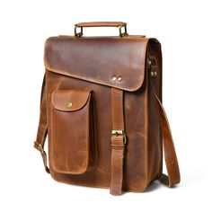 Our Explorer is a testament to style and sustainability. Handcrafted from premium buffalo leather with a smooth finish, it's perfect for trekking or any adventure. Doubles as a laptop bag for office or college, featuring a convenient front pocket for your cellphone. The backpack includes one large central compartment with a small zipped pocket at the back for essentials, all lined with natural canvas fabric. The buffalo leather is tanned naturally and is devoid of any chemicals. With a strong du Vintage Explorer, Smart Organization, Strong Shoulders, The Buffalo, Buffalo Leather, Natural Tan, Stylish Accessories, Laptop Bag, Trekking