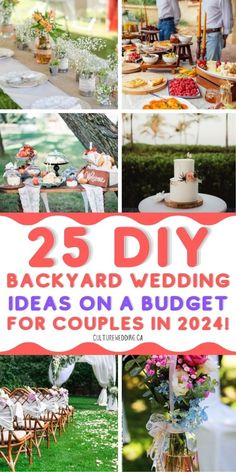 25 diy backyard wedding ideas on a budget for couples in 2021