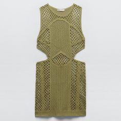 Nwt Olive Unlined Crochet Dress W/ Waist Cut Outs, L Brand New Zara Cut Out Crochet Dress In Khaki Green, L Round Neckline Sleeveless Dress W/ Waist Cutouts Unlined Mixture Of Cotton (60%) & Acrylic (40%) Thanks For Looking!!! Zara Linen Dress, Zara Polka Dot Dress, Red Midi Dress Bodycon, Black Puff Sleeve Dress, Zara Denim Dress, Zara Midi Dress, Navy Shift Dress, Beaded Maxi Dress, Long Sleeve Boho Dress