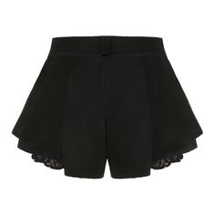 Give your weekend wardrobe a fierce update with these shorts. Featuring a black material with pleat detailing and a turn-up hem design. Style with a statement top, gold accessories and on oversized blazer for brunch with the ladies! Pleat Detail Mesh Detail SIZE & FIT Model is wearing a size M Model is 5'8 & 110 lbs FABRIC Side A: 62.7% cotton 37.3% mulberry silk Side B: 100% nylon (except sequins) Lining A: 100% polyester Lining B: 100% nylon Elegant Pleated Skort For Workwear, Chic High-waisted Shorts For Evening, Elegant High Waist Pleated Shorts, Elegant High-waist Pleated Shorts, Chic Pleated Shorts For Workwear, Pleated Shorts For Night Out, Elegant High-waisted Shorts For Evening, Chic Black Evening Shorts, Elegant Shorts With Built-in Shorts For Night Out