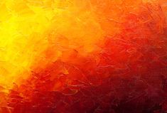 an orange, yellow and red abstract painting