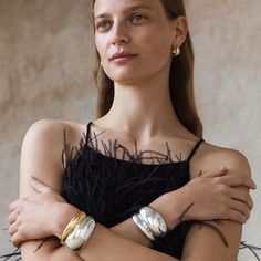 The 10 Best 2024 Jewelry Trends to Shop Ahead of the New Year Perfect Curves, Organic Jewelry, Open Bangle, Statement Jewellery, Perfect Sense, Simple Dress, Beautiful Gift Wrapping, Georg Jensen