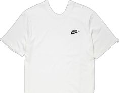 Nike Athletic Fit Sports T-shirt, Nike Athleisure Workout T-shirt, Three Stripes Short Sleeve T-shirt For Gym, Crew Neck T-shirt For Light Sports, Nike Sporty T-shirt With Logo Print, Sporty White Workout T-shirt, Basic Crew Neck Gym Tops, Nike Moisture-wicking Sportswear T-shirt, Sporty Short Sleeve Tops For Light Sports