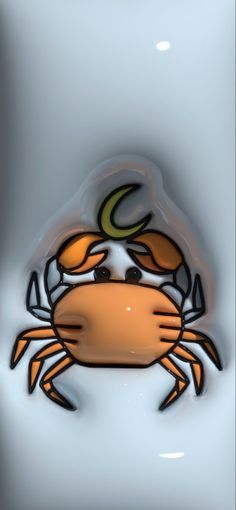 a crab with a crescent on it's head is depicted in this digital painting