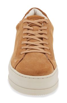 Boost your shoe game with this neutral suede sneaker designed with a chunky platform sole and contrast collar. Leather upper and lining/synthetic sole Imported Flip Flop Slippers, Designer Crossbody Bags, Contrast Collar, Chunky Platform, Platform Sneaker, Sandals Brands, Sweaters And Leggings, Suede Sneakers