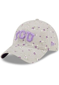 Tcu Horned Frogs, Horned Frogs, Frog T Shirts, Inspo Outfit, Cute Hats, Grey Floral, Grey Cotton, Adjustable Hat, Frogs