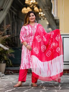 Designer Long Kurti,Festival Dress, Wedding Dress For Women, plus size indian wear | plus size indian clothes | plus size kurti for woman | Pure Cotton Anarkali Kurta With Full Dupatta Beautiful Printed PRODUCT DETAILS: Fabric:- Cotton Print:-  All-Over Floral Print Style:-  Anarkali Kurta Dupatta Set DESIGN DETAILS: 100% Pure soft cotton Cotton Embroidered Traditional Floral Block Print Beautiful Embroidered Yoke Pattern With Gota Lack Border Gota Patti Lace Placed On Kurti Sleeves and Ham Line Traditional Bandhani Print Anarkali Set For Summer, Traditional Summer Bandhani Anarkali Set, Traditional Summer Anarkali Set With Bandhani Print, Summer Cotton Dupatta With Bandhani Print, Summer Cotton Anarkali Set With Pallu, Summer Anarkali Kurta With Bandhani Print, Traditional Bandhani Print Wear For Summer, Traditional Summer Bandhani Print Wear, Unstitched Bandhani Print Kurta For Summer