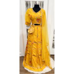 Beautiful floral yellow Lehenga perfect for haldi/party wear. Size available 36, 38 and 40 Yellow Semi-stitched Sets For Navratri, Designer Yellow Lehenga With Floral Embroidery, Yellow Floral Print Dress For Wedding, Yellow Lehenga With Floral Embroidery For Party, Yellow Lehenga With Floral Embroidery For Festive Occasions, Yellow Sharara With Floral Embroidery For Party, Designer Yellow Choli With Floral Embroidery, Yellow Floral Embroidered Lehenga For Wedding, Festive Yellow Lehenga With Floral Embroidery