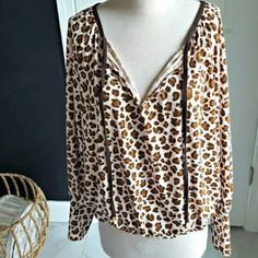 New Without Tags And Priced To Sell. This Is Such A Gorgeous Blouse! Elastic Waistline. Logo Tory Burch Engraved Buttons On Sleeves. Ties At Neckline Or Leave Open. Measures 26" Top Of Shoulder To Hemline X 24" Pit To Pit X 29" Sleeve Length. 100% Polyester. Smoke Free Ty For Poking In My Closet Xx Gorgeous Blouses, Boho Blouse, Boho Blouses, To Sell, Tory Burch, Animal Print, Top Blouse, Womens Tops, Sleeve Length