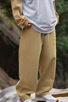 Price: $34.00 Material: 100% Cotton Size: S, M, L, XL, 2XL Color: Grey, Pink, Khaki Applicable Season: Spring, Summer Non-stretch Solid Color Casual Harem Pants, Wide Leg Streetwear Pants, Non-stretch Wide Leg Cargo Pants In Solid Color, Non-stretch Solid Color Wide Leg Cargo Pants, Stretch Casual Harem Pants, Beige Wide Leg Sweatpants For Streetwear, Beige Wide-leg Sweatpants For Streetwear, Casual Wide Leg Sweatpants For Fall, Solid Color Wide Leg Streetwear Bottoms