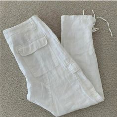 Nwt Joie White Linen Cargo Pants Size 2. So Comfy And Classic. Lace Up Ankles. 2 Back Pockets. Lots Of Cool Details That Make Them Stand Out. White Linen Cargo Pants Outfit, White Tapered Leg Summer Cargo Pants, White Tapered Leg Cargo Pants For Summer, Fitted White Cargo Pants, Fitted White Cargo Bottoms, White Tapered Leg Cargo Pants For Spring, White Mid-rise Summer Cargo Pants, White Mid-rise Bottoms With Pockets, White Tapered Leg Pants With Cargo Pockets