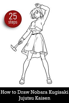 how to draw nobora kugaski in 25 steps step by step instructions