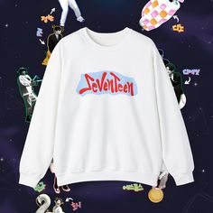 K-pop for Sale Sweatshirt: Embrace the vibrant world of K-pop with this stylish sweatshirt that not only showcases your love for the genre but also keeps you cozy in trend. Whether you're a devoted fan or just want to make a fashion statement, this sweatshirt is a must-have for those who appreciate the global phenomenon that is K-pop! ⭐Black and White ⭐Made with a medium-heavy fabric blend of 50% cotton and 50% polyester (8.0 oz/yd² (271.25 g/m this sweatshirt feels cozy and is the perfect choice for those colder months. ⭐The classic fit along with the crew neckline deliver a comfy wearing experience with a clean-cut style. Meanwhile, the double-needle stitching at the shoulder, armhole, neck, waistband, and cuff seams add top-tier durability.  ⭐Say goodbye to itchiness thanks to the gray, K Pop Black And White, Svt Kpop, 90s Hoodie, Flower Sweatshirt, Powerpuff Girl, Kpop Merch, Trendy Decor, Retro 90s, Limassol