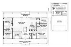 two floor plans for the first and second floors of a house with multiple rooms, including one