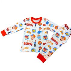 Blippi Unisex Kid's Pajamas Orange Sleepwear Boys Girls Youtube Star Size 2t 3t 4t 95% Cotton 5% Spandex White Cartoon Print Sleepwear Set, White Cartoon Print Sets For Playtime, White Cartoon Print Playtime Sets, White Cartoon Print Playtime Set, Cute White Sleepwear With Character Print, Cute White Character Print Sleepwear, White Character Print Bedtime Sets, White Playwear Set With Character Print, White Character Print Playwear Sets