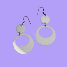 These retro earrings are cut from white acrylic and are inspired by the Barbie movie. They attach with a sterling silver, hypoallergenic earring wire hook. 80s Memories, The Barbie Movie, Retro Earrings, Earring Wire, Barbie Movie, Retro Earring, Barbie Movies, Hypoallergenic Earrings, White Acrylic