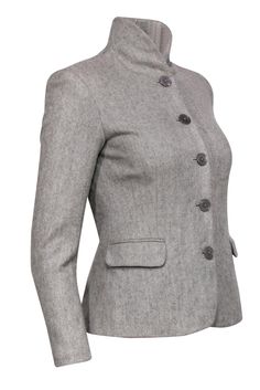 Grab this metallic, subtle statement piece today with some classic style by Ralph Lauren! Made with a soft cashmere and wool blend, this is a timeless piece to pair with your favorite sheath dresses. Size 4 49% Cashmere, 49% Wool, 2% Polyester Front button closures Rounded notch neckline Exterior pockets Metallic finish Some padding in shoulders Waist 32" Sleeve 22" Shoulder to hem 22.5" Classic Ralph Lauren Tweed Jacket For Business, Classic Ralph Lauren Wool Tweed Jacket, Timeless Ralph Lauren Outerwear For Work, Ralph Lauren Wool Tweed Jacket For Work, Timeless Long-sleeve Ralph Lauren Outerwear, Luxury Ralph Lauren Outerwear, Ralph Lauren Formal Tweed Jacket For Fall, Formal Fitted Ralph Lauren Tweed Jacket, Ralph Lauren Fitted Tweed Jacket For Formal Occasions