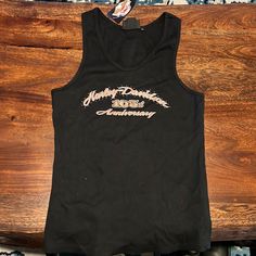 Brand New With Tags. Purchased In England While Wife Went To School There. Vintage Black Tops For Anniversary, Black Casual Top For Anniversary, Casual Black Top For Anniversary, Harley Davidson Women, Harley Davidson, England, Tank Top, Womens Tops, Tank Tops