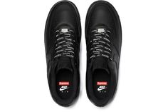 Supreme x Nike Air Force 1 Low ‘Box Logo – Black’ Supreme X Nike, Supreme Shoes, Monochromatic Design, Supreme Logo, Supreme Box Logo, Jordan Model, Nike Models, Adidas Campus, Nike Air Force 1 Low