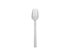 a close up of a fork on a white background