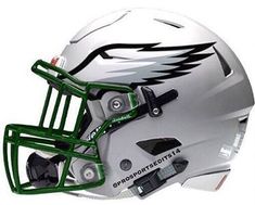 a football helmet with the philadelphia eagles on it