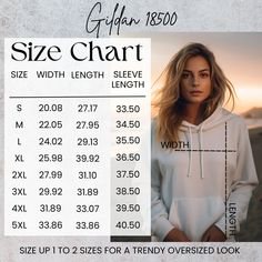 Gildan Hoodie, Hoodie Size Chart, Digital Resources, Physics, Drawing Illustrations, Meant To Be, Perfect Fit, Size Chart, Digital Download