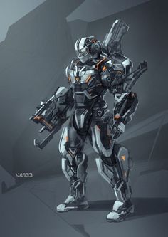 Futuristic Robot, Robot Concept, Arte Robot, Power Armor, Suit Of Armor