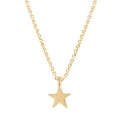 "14k SOLID gold star pendant necklace. Elegant. Dainty. Classic.  This beautiful necklace made with 14k yellow gold and a star pendant is elegant yet simplistic, making it perfect for both everyday wear or special occasions. It also makes the perfect gift for any holiday or occasion, as its classic, timeless style makes it a great option for just about anyone. GUARANTEED DELIVERY within 5 business days within the U.S. and comes in a gift box.  Further details below: - 18\" length cable chain - 1 Everyday Yellow Gold Necklace With Star Charm, Everyday Yellow Gold Charm Necklace With Star, Classic Star Shaped Necklace For Gift, Yellow Gold Everyday Charm Necklace With Star Charm, Classic Star-shaped Necklace As Gift, Classic Star-shaped Necklace For Gift, Golden Necklace Star, Handmade Star-shaped Yellow Gold Necklaces, Minimalist Yellow Gold Star Necklace