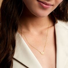 Ross-Simons - Single Initial - Italian 14kt Yellow Gold Personalized Heart Necklace. 18". RS Pure. Modern designs that complete your outfit and complement your personality. This Italian-made statement will add a little love to your layered looks. Crafted in polished 14kt yellow gold, a simple heart charm is stationed on a cable chain with a 2" extender. The heart charm includes FREE engraving of a single initial in your choice of block or script type. Springring clasp, 14kt yellow gold heart nec Yellow Gold Heart Necklace, Gold Heart Necklace, Layered Look, Heart Of Gold, Cable Chain, Heart Charm, Heart Necklace, Initials, Yellow Gold